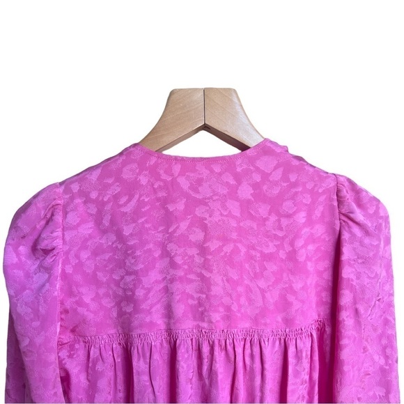 Zadig & Voltaire Renew 100% Silk Jac Leo Tulipe Leopard Jacquard Midi Dress, XS - Picture 5 of 16